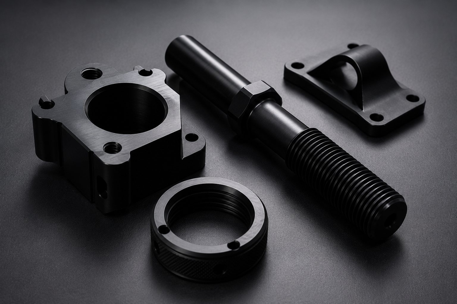 Black oxide coated industrial metal components